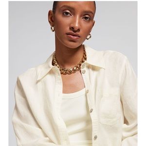 & other stories linen shirt in white